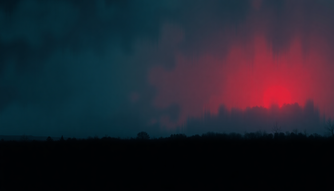 Fan-driven abstract illustration evoking the emotional arc of Independence Day by Bruce Springsteen