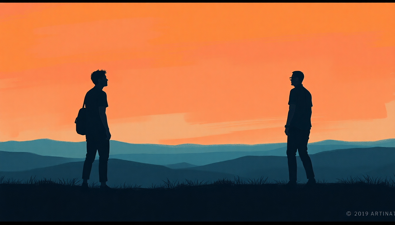 Fan-driven abstract illustration evoking the emotional arc of Indian Summer Sky by U2