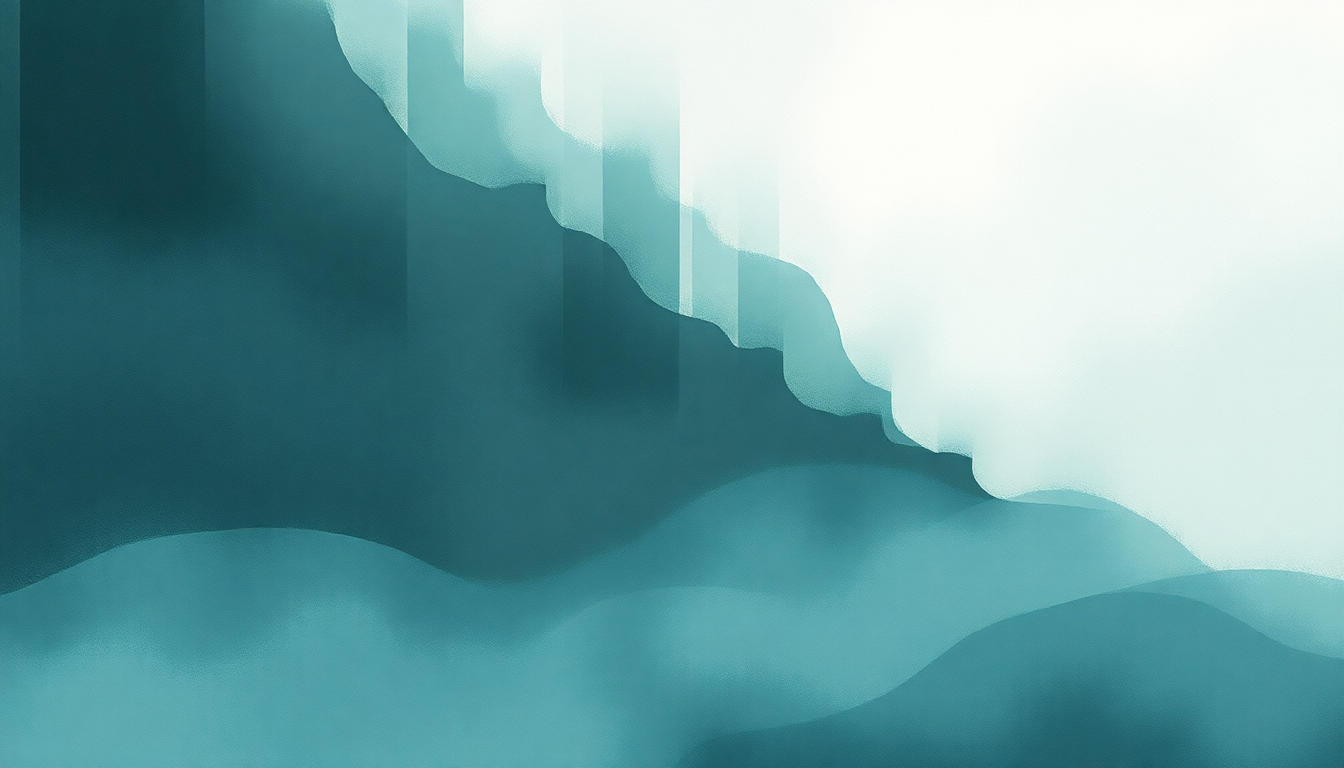 Fan-driven abstract illustration evoking the emotional arc of Ingrid's Lament by Edvard Grieg