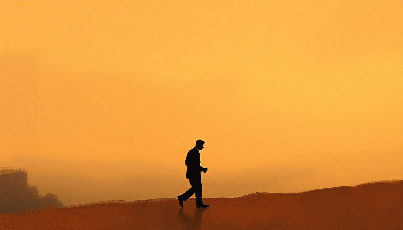 Fan-driven abstract illustration evoking the emotional arc of Innamorata by Dean Martin