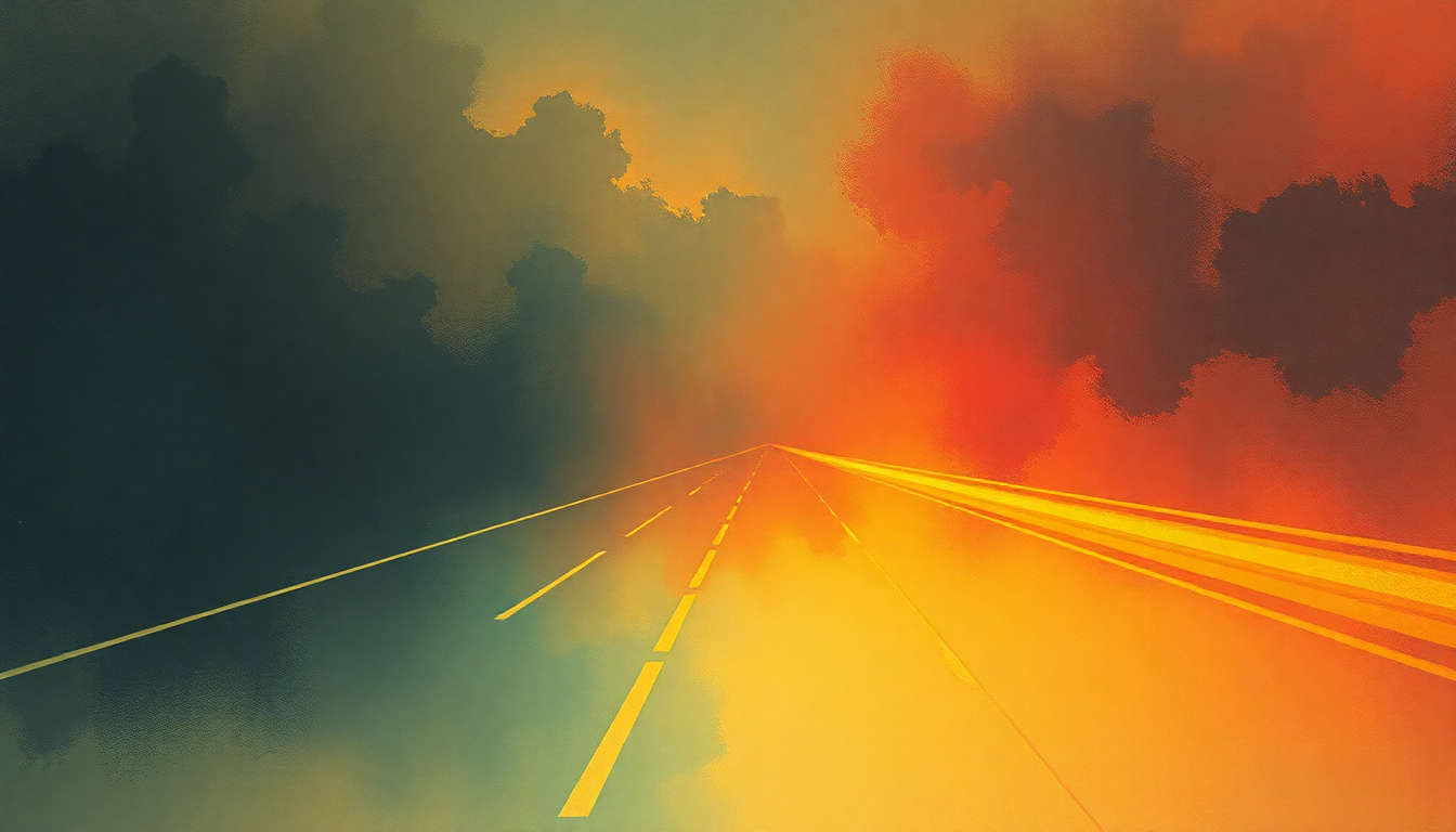 Fan-driven abstract illustration evoking the emotional arc of Interstellar Overdrive by Pink Floyd