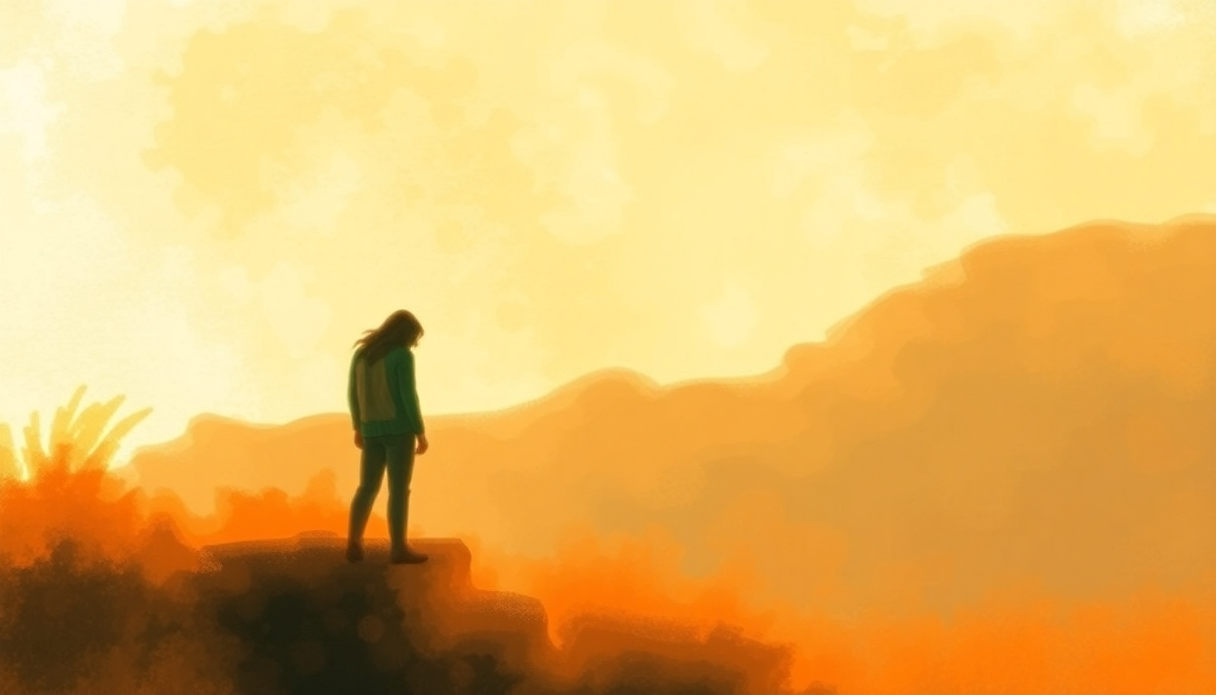 Fan-driven abstract illustration evoking the emotional arc of Into the Mystic by Van Morrison