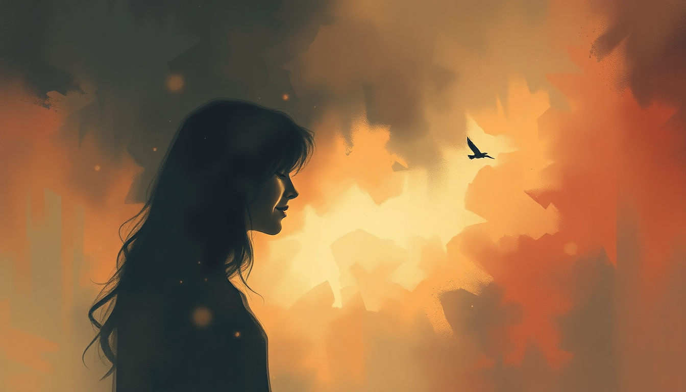 Fan-driven abstract illustration evoking the emotional arc of Into You by Ariana Grande