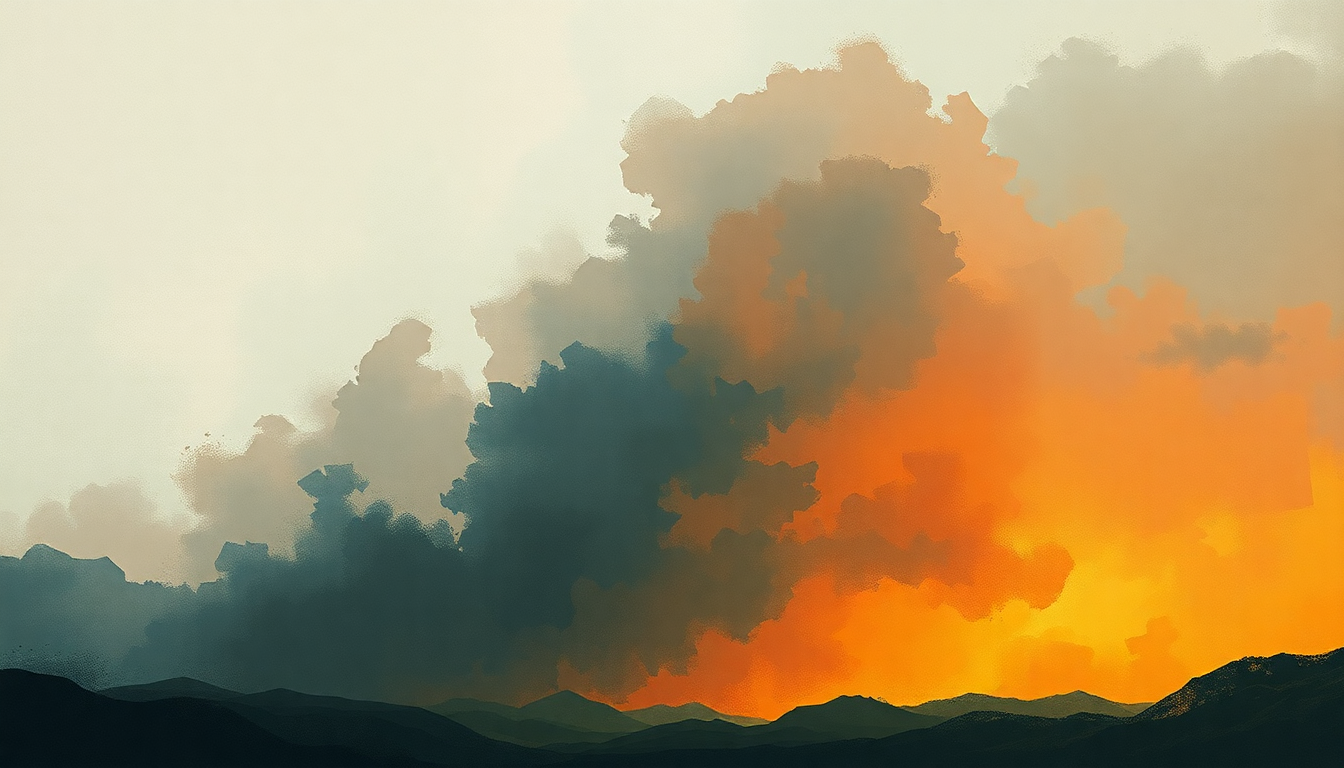 Fan-driven abstract illustration evoking the emotional arc of Intolerance by Tool