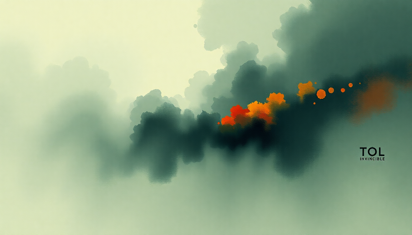 Fan-driven abstract illustration evoking the emotional arc of Invincible by Tool