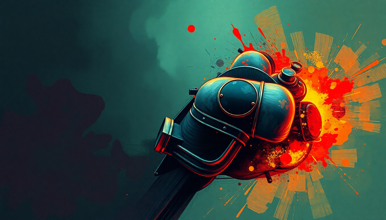 Fan-driven abstract illustration evoking the emotional arc of Iron Fist by Motorhead