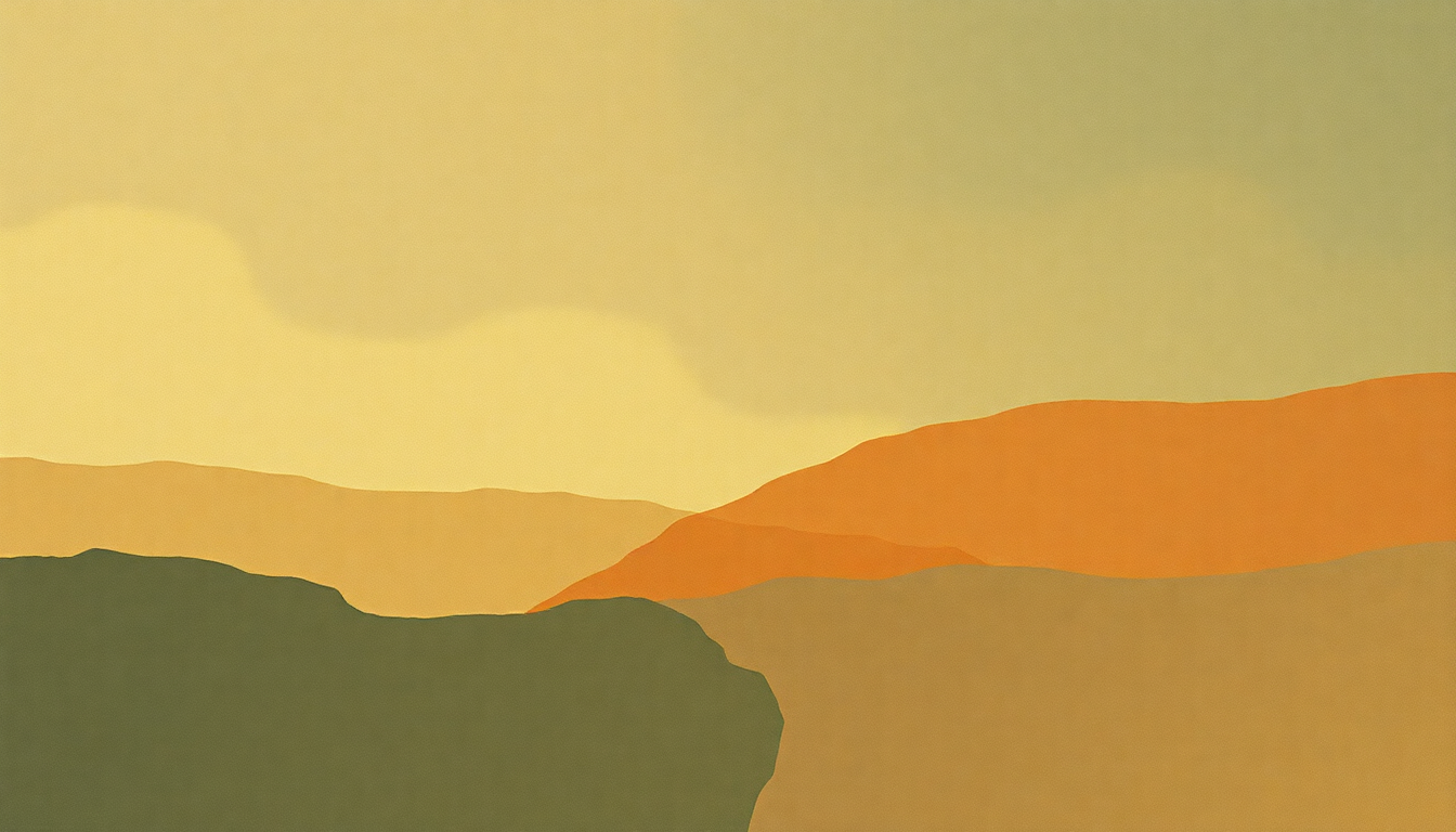 Fan-driven abstract illustration evoking the emotional arc of Ishmael by Abdullah Ibrahim