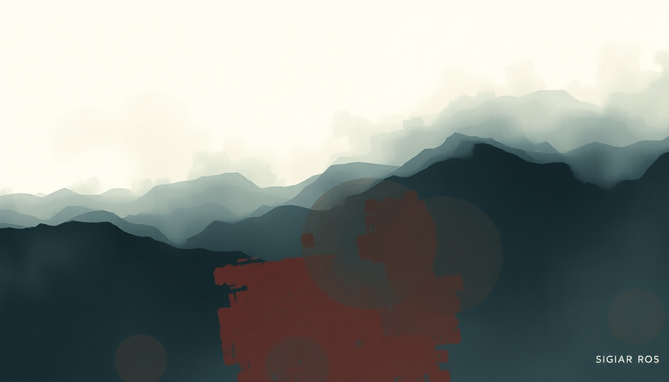 Fan-driven abstract illustration evoking the emotional arc of Ísjaki by Sigur Rós