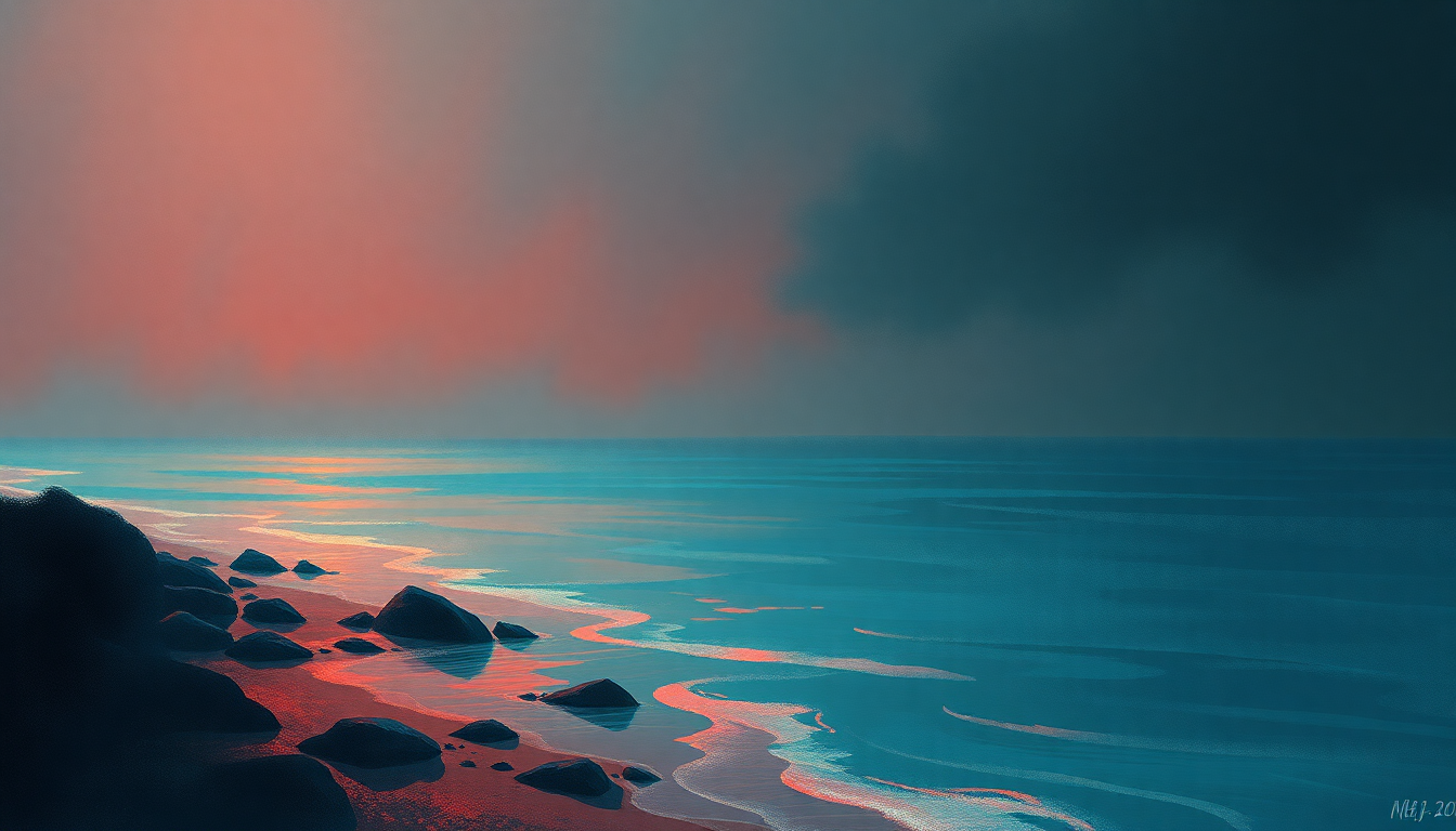 Fan-driven abstract illustration evoking the emotional arc of Islands in the Stream by Dolly Parton and Kenny Rogers