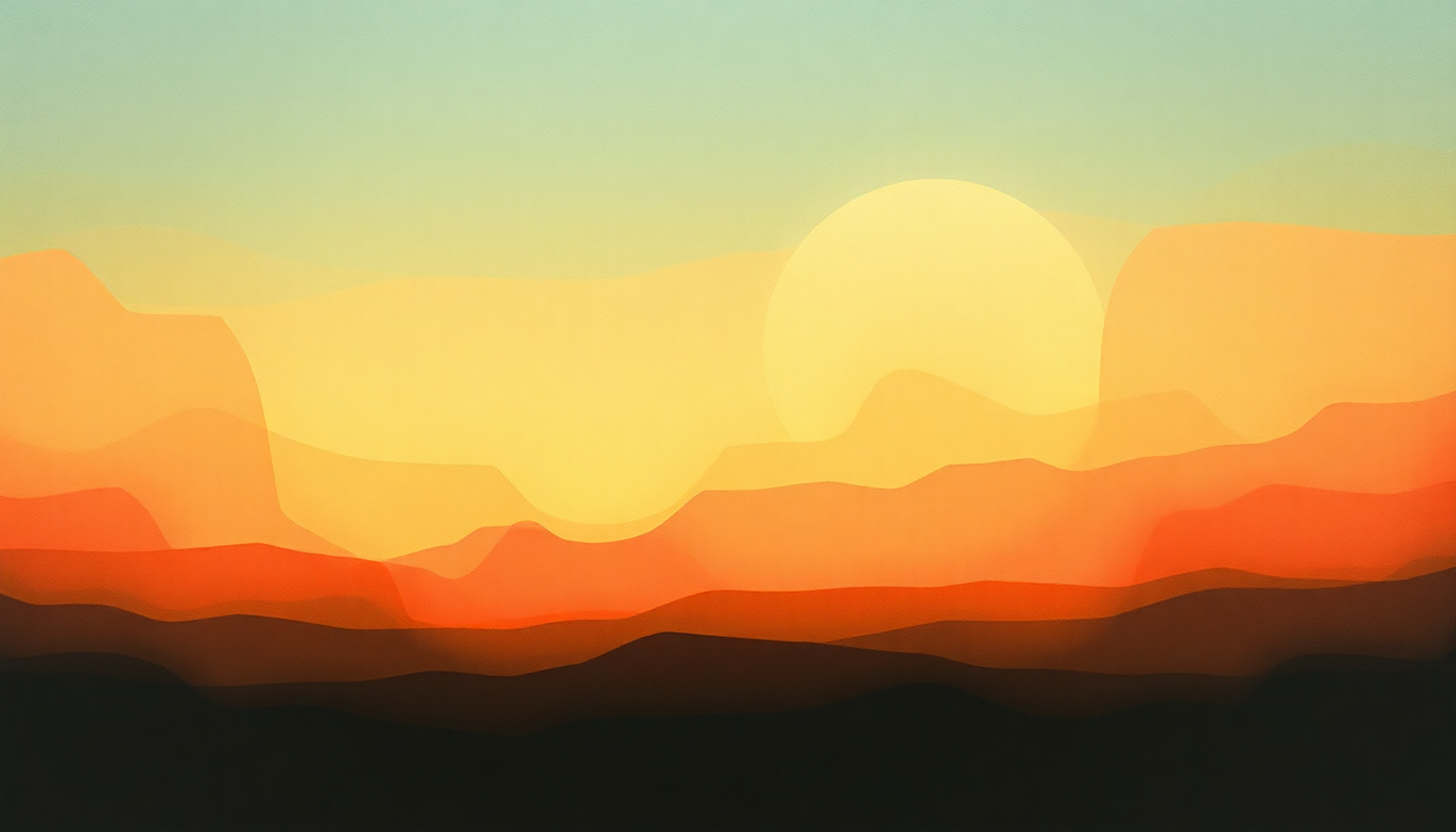 Fan-driven abstract illustration evoking the emotional arc of Isn't It a Pity by George Harrison