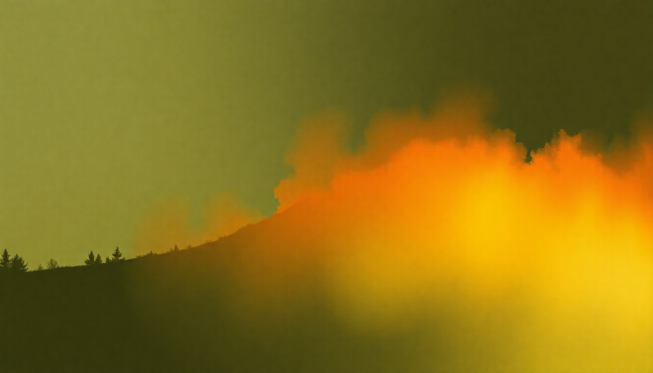 Fan-driven abstract illustration evoking the emotional arc of It's a Fire by Portishead