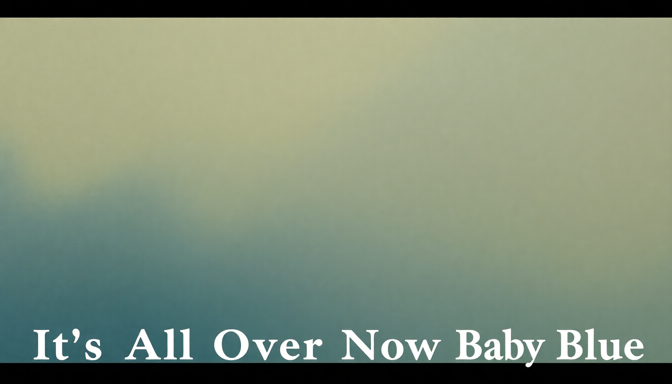 Fan-driven abstract illustration evoking the emotional arc of It's All Over Now Baby Blue by Joan Baez