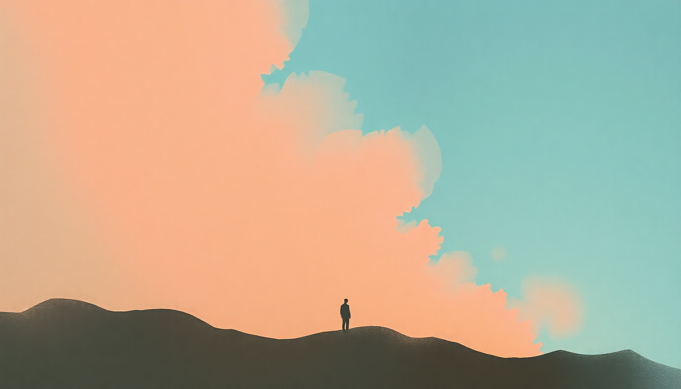 Fan-driven abstract illustration evoking the emotional arc of It's Only Life by The Shins