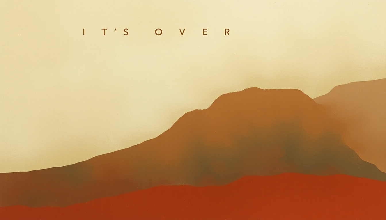 Fan-driven abstract illustration evoking the emotional arc of It's Over by Roy Orbison