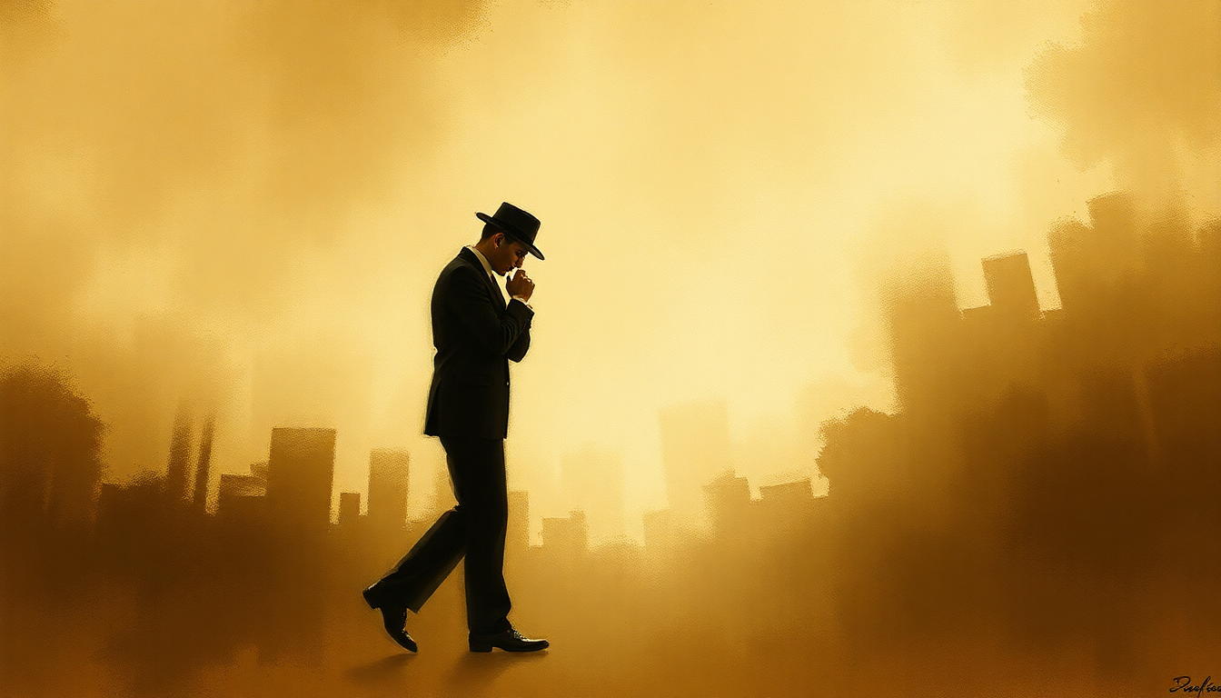 Fan-driven abstract illustration evoking the emotional arc of I've Got You Under My Skin by Frank Sinatra