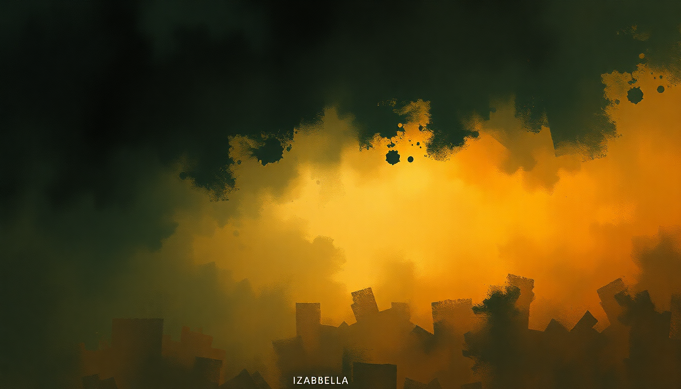 Fan-driven abstract illustration evoking the emotional arc of Izabella by Jimi Hendrix