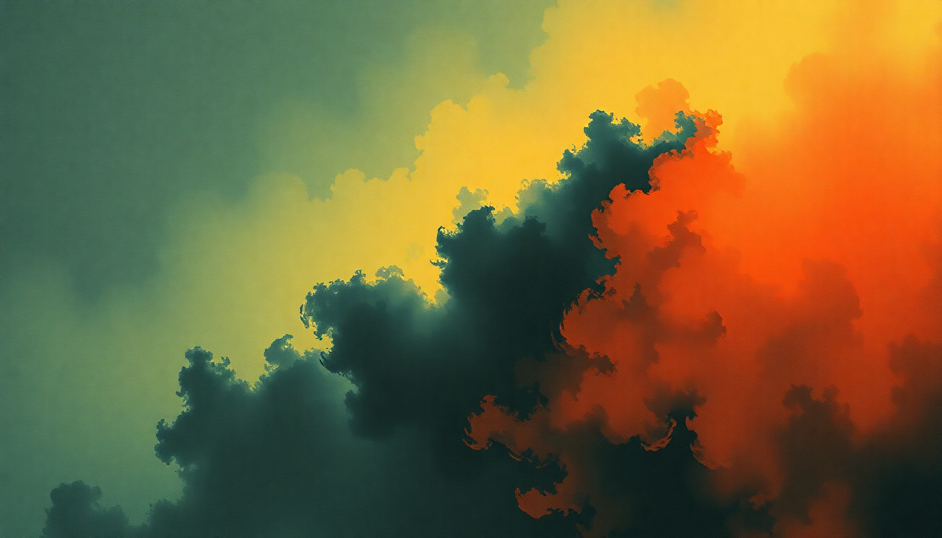 Fan-driven abstract illustration evoking the emotional arc of J'ai Mal Aux Dents by Faust