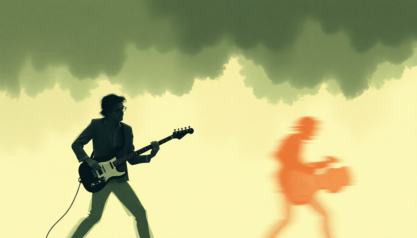 Fan-driven abstract illustration evoking the emotional arc of Jeff's Boogie by The Yardbirds