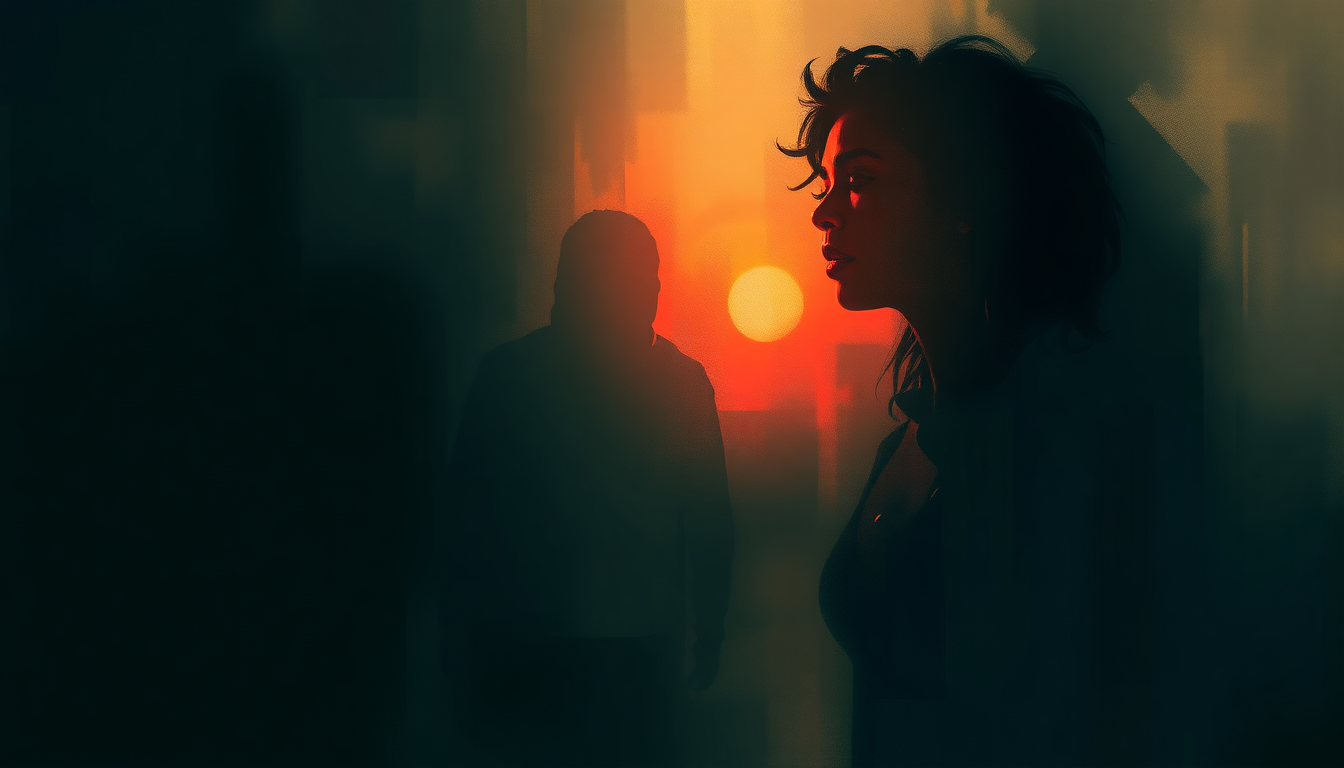 Fan-driven abstract illustration evoking the emotional arc of Jenny from the Block by Jennifer Lopez