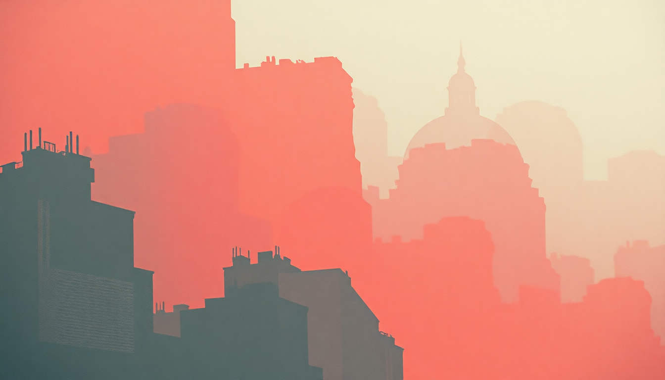 Fan-driven abstract illustration evoking the emotional arc of Jerusalem, New York, Berlin by Vampire Weekend