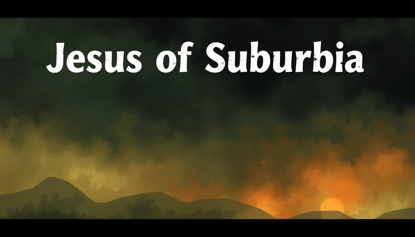 Fan-driven abstract illustration evoking the emotional arc of Jesus of Suburbia by Green Day