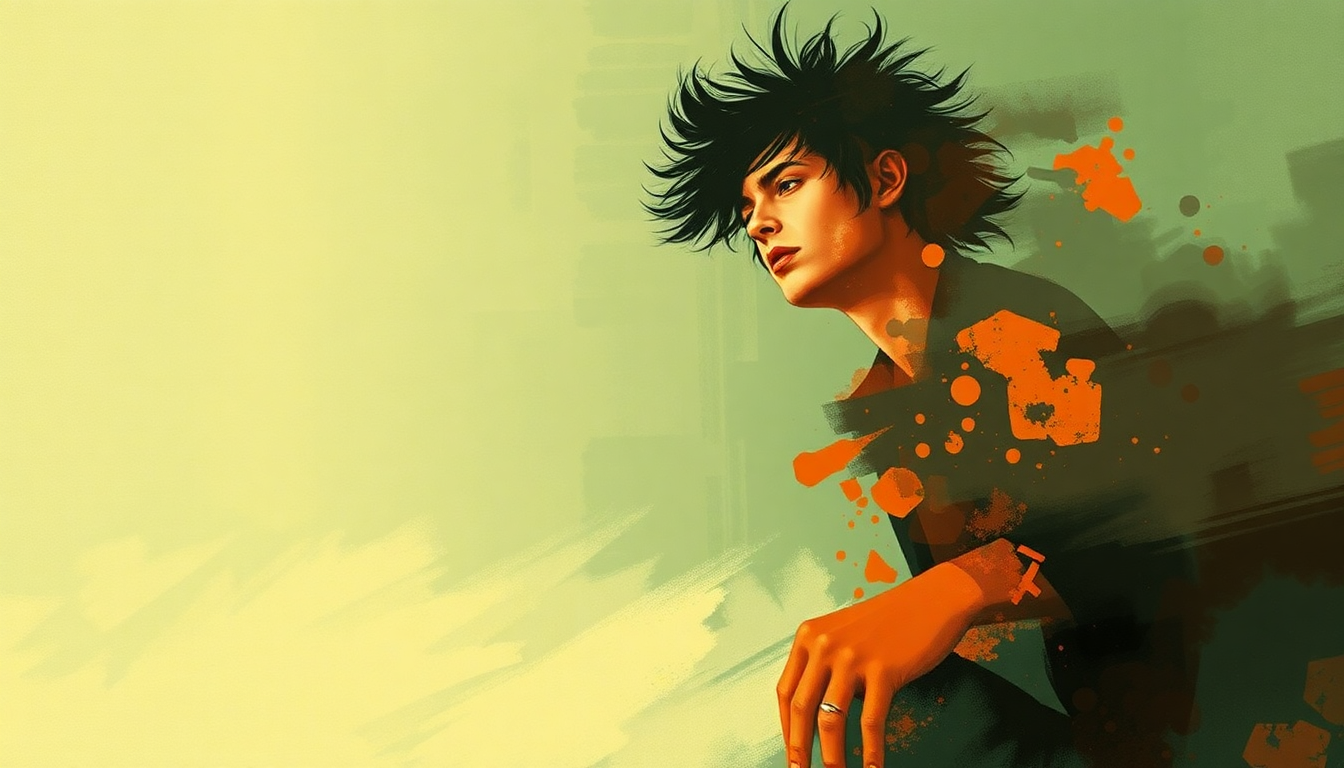 Fan-driven abstract illustration evoking the emotional arc of Jet Boy by New York Dolls