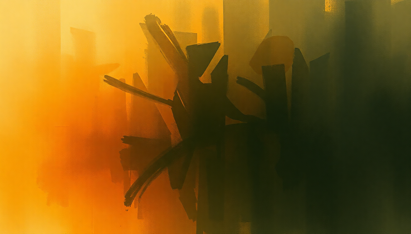 Fan-driven abstract illustration evoking the emotional arc of Jikijela by Miriam Makeba