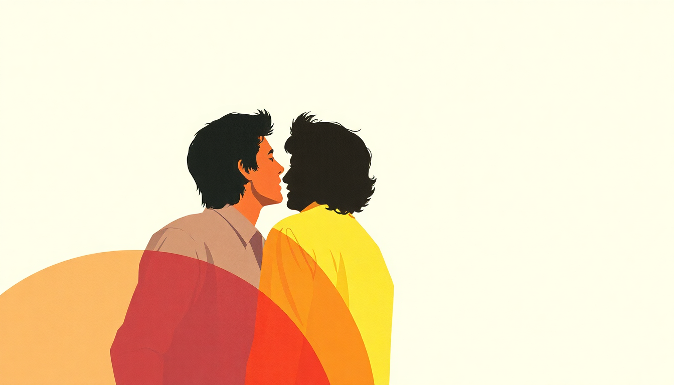 Fan-driven abstract illustration evoking the emotional arc of Jive Talkin' by Bee Gees