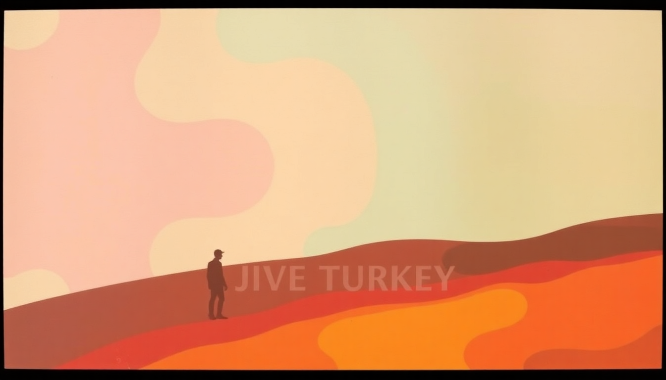 Fan-driven abstract illustration evoking the emotional arc of Jive Turkey by Ohio Players