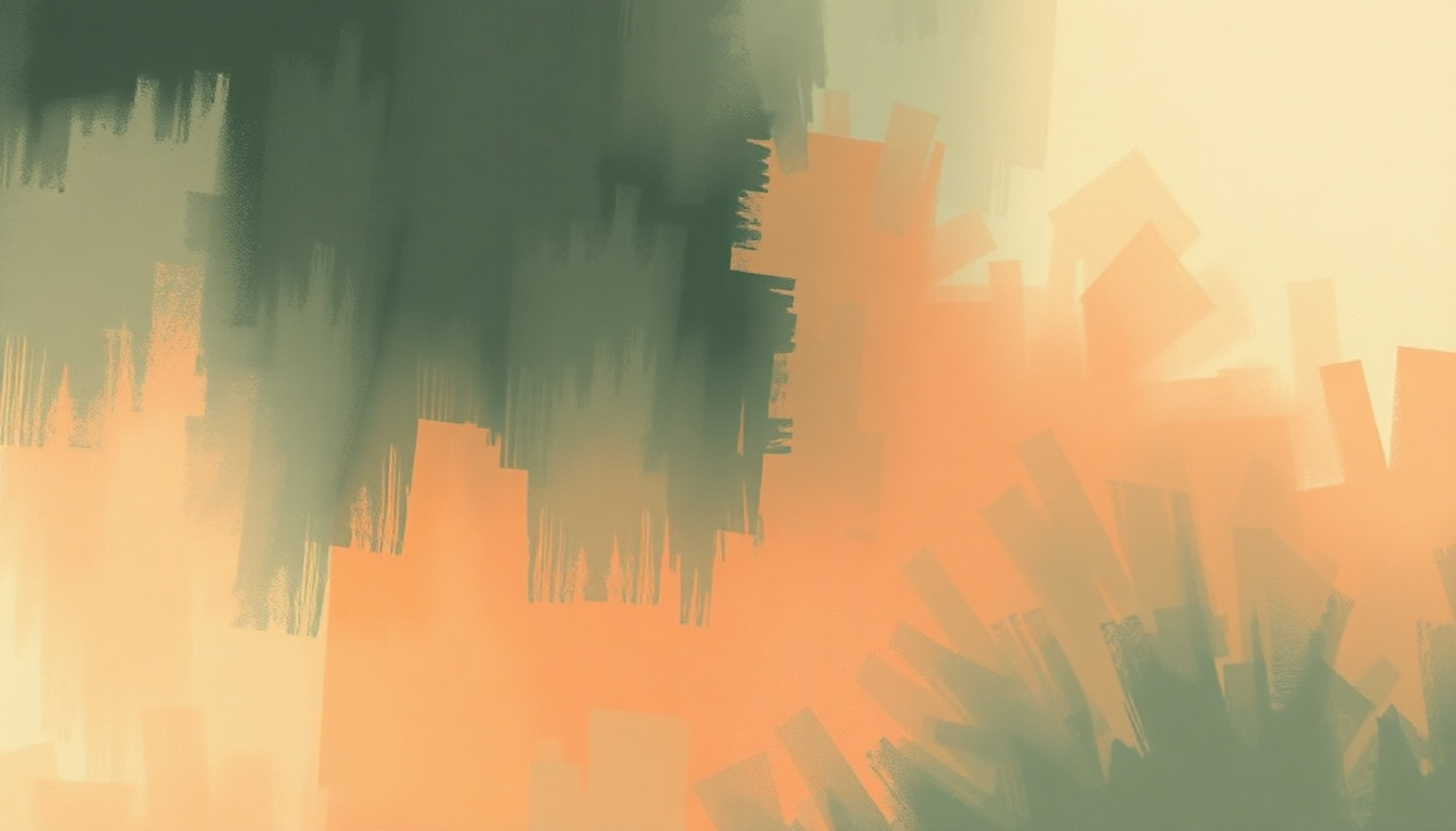 Fan-driven abstract illustration evoking the emotional arc of Jonathan Fisk by Spoon