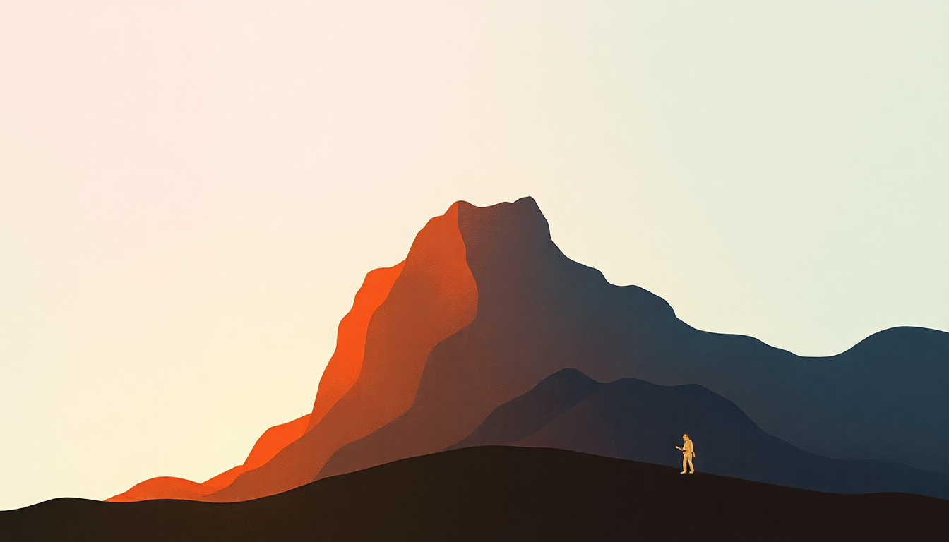Fan-driven abstract illustration evoking the emotional arc of Journey Through the Past by Neil Young