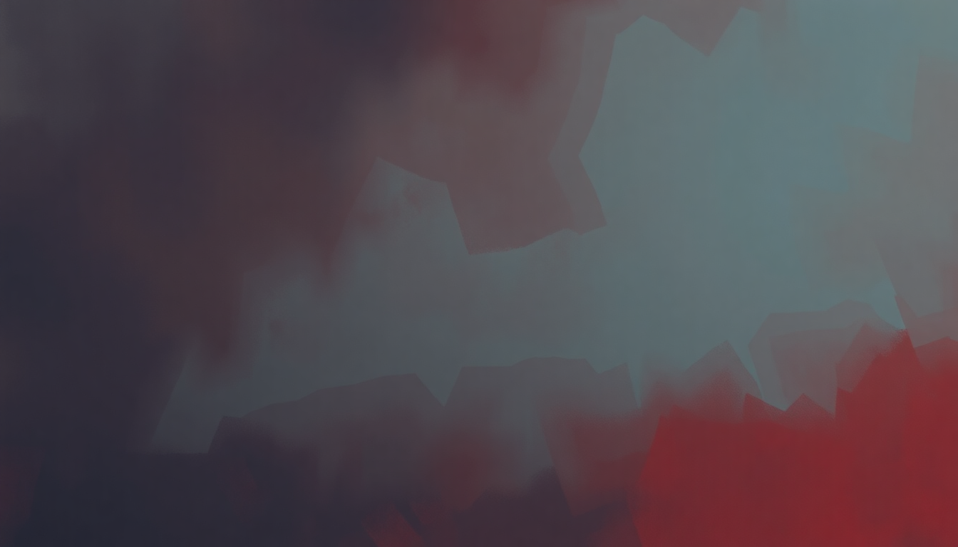 Fan-driven abstract illustration evoking the emotional arc of Joy and Pain by Maze