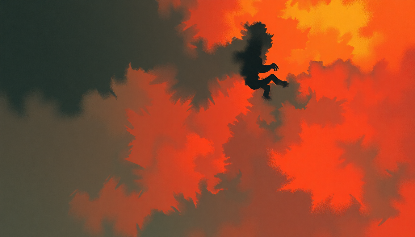 Fan-driven abstract illustration evoking the emotional arc of JUGGERNAUT by Tyler, the Creator