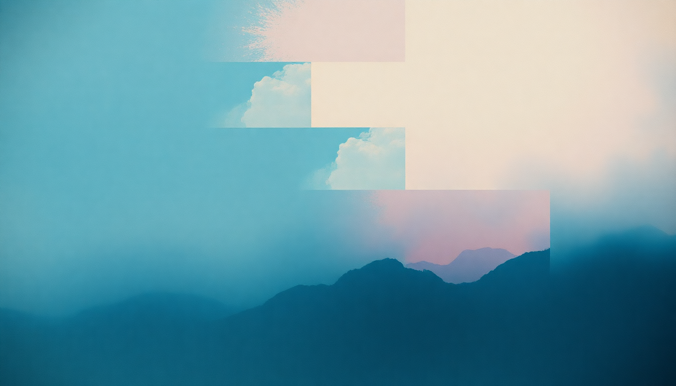 Fan-driven abstract illustration evoking the emotional arc of Jump They Say by David Bowie