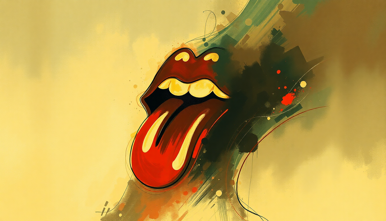Fan-driven abstract illustration evoking the emotional arc of Jumpin' Jack Flash by The Rolling Stones