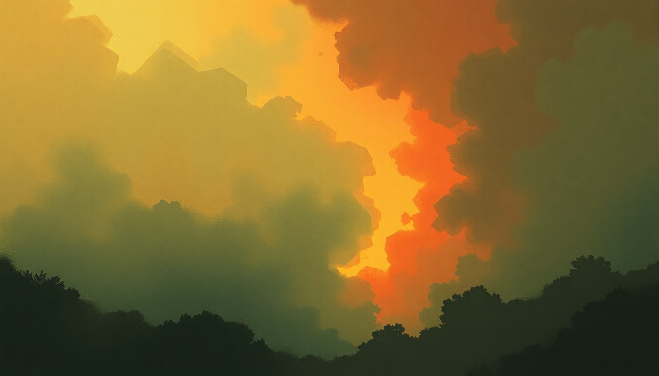 Fan-driven abstract illustration evoking the emotional arc of Jungleland by Bruce Springsteen
