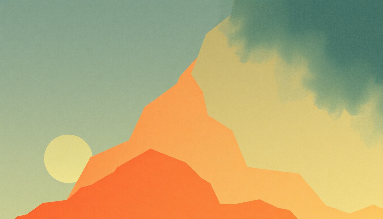 Fan-driven abstract illustration evoking the emotional arc of Just Let Go by Sturgill Simpson