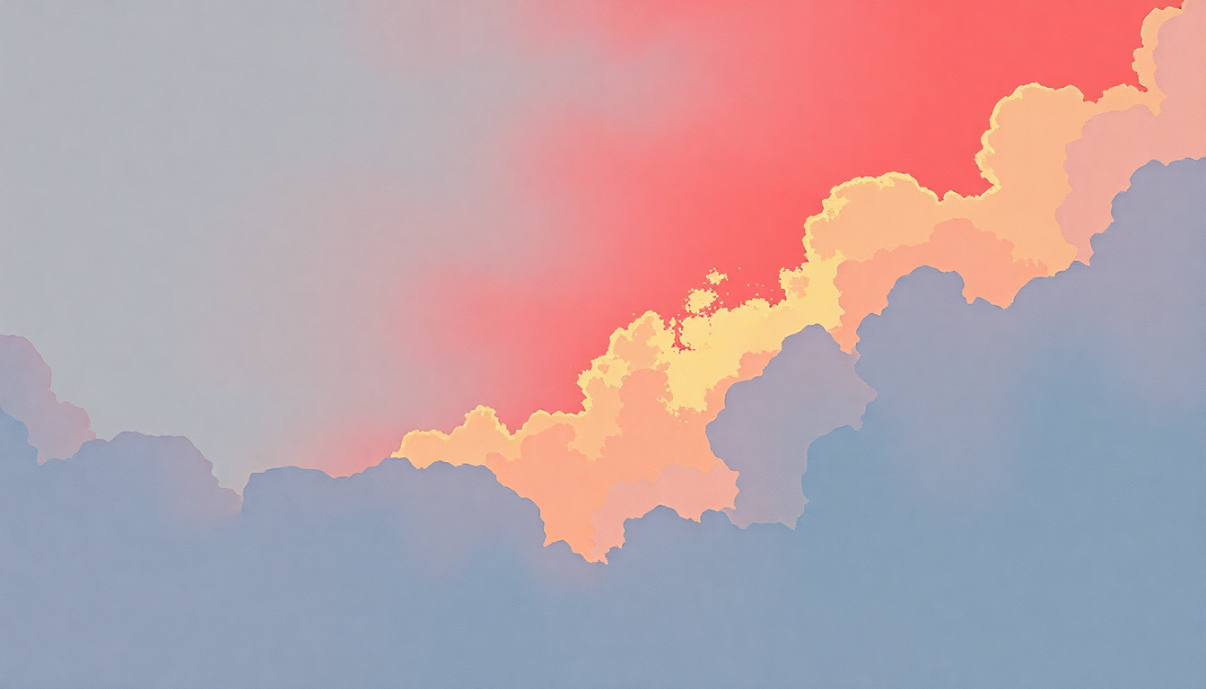 Fan-driven abstract illustration evoking the emotional arc of Just Like Heaven by The Cure