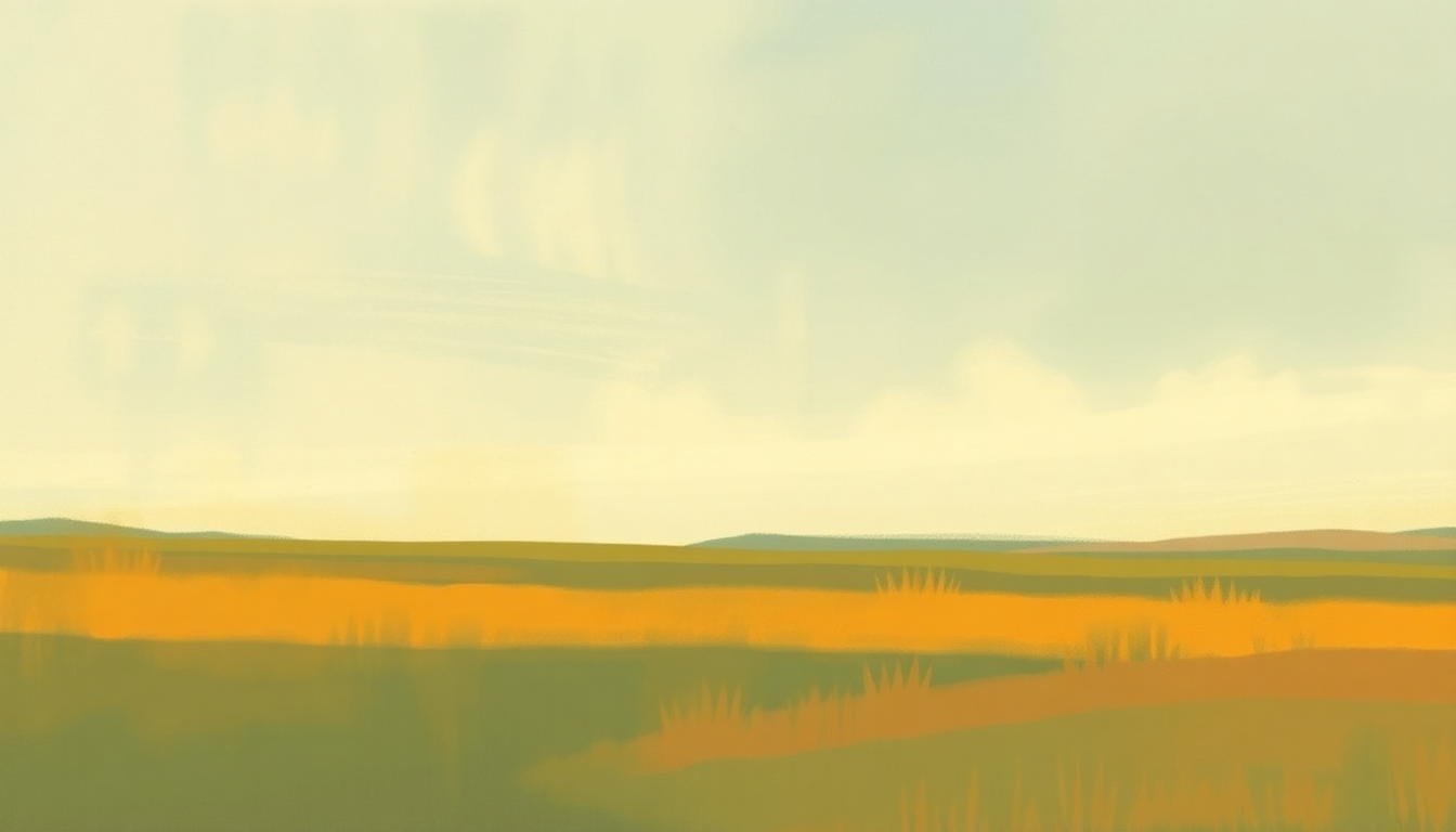 Fan-driven abstract illustration evoking the emotional arc of Just the Wind by The Flatlanders
