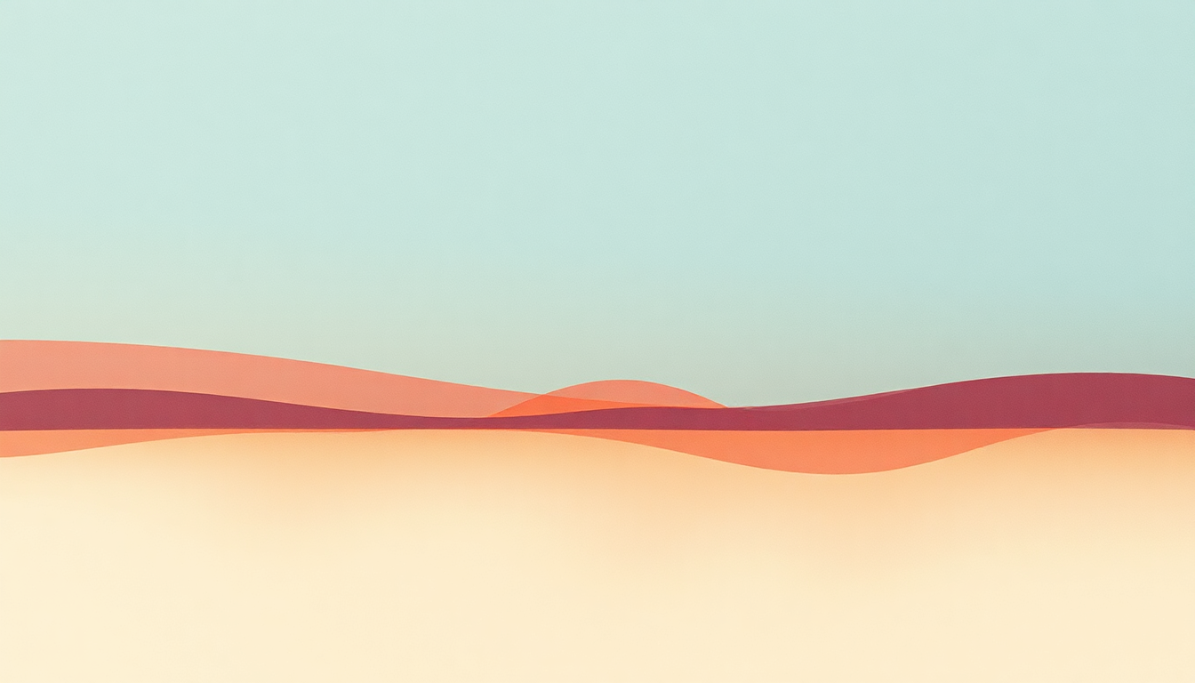 Fan-driven abstract illustration evoking the emotional arc of Kaleidoscope by Nils Frahm