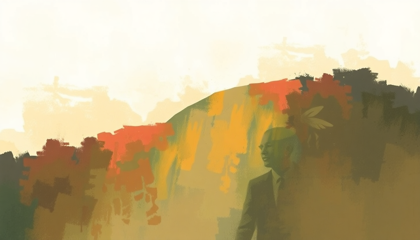 Fan-driven abstract illustration evoking the emotional arc of Keep Their Heads Ringin' by Dr. Dre