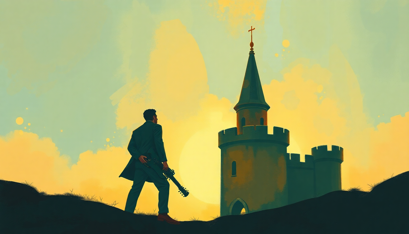 Fan-driven abstract illustration evoking the emotional arc of Keeper of the Castle by The Four Tops