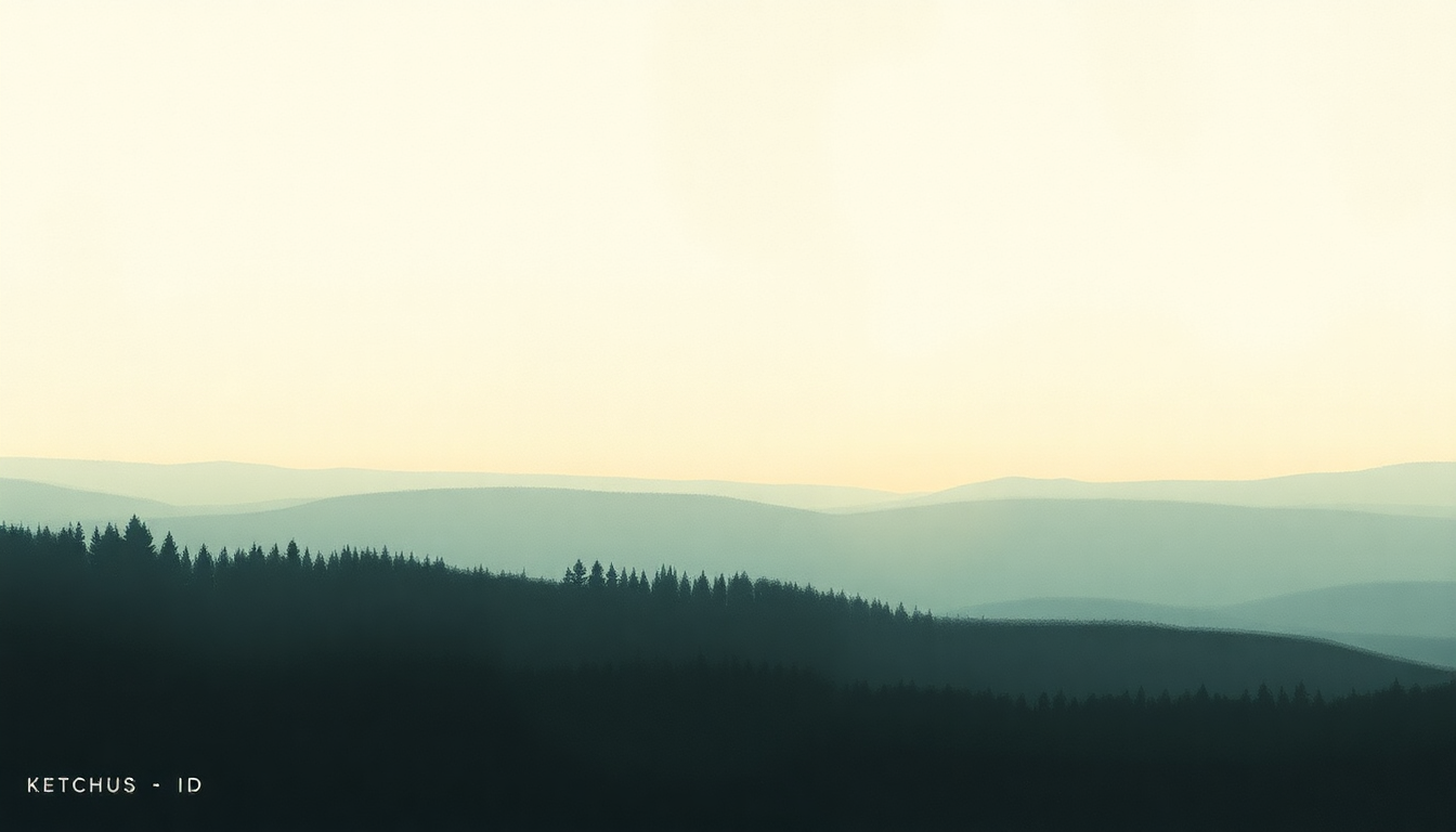 Fan-driven abstract illustration evoking the emotional arc of Ketchum, ID by boygenius