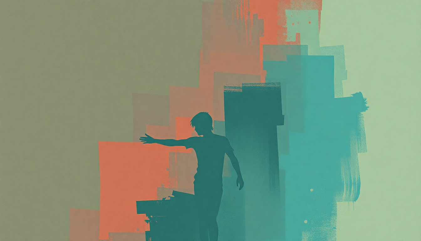 Fan-driven abstract illustration evoking the emotional arc of Kick Him When He's Down by The Offspring