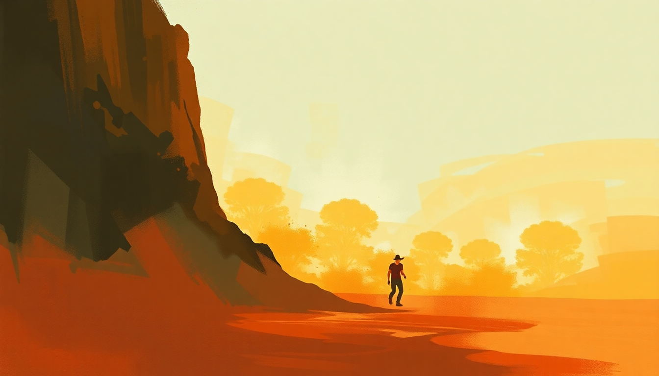 Fan-driven abstract illustration evoking the emotional arc of Kick the Dust Up by Luke Bryan