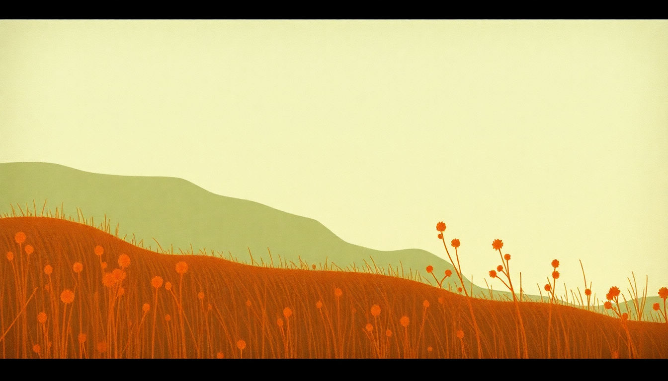 Fan-driven abstract illustration evoking the emotional arc of The King of Carrot Flowers, Pt. 1 by Neutral Milk Hotel