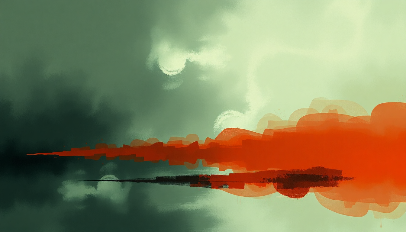 Fan-driven abstract illustration evoking the emotional arc of King Snake by Idles