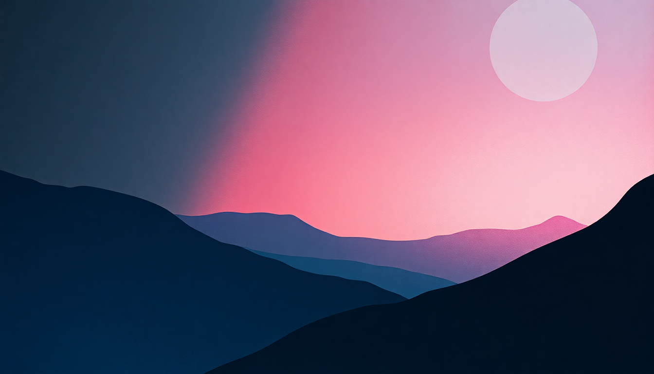 Fan-driven abstract illustration evoking the emotional arc of Klavierwerke by James Blake