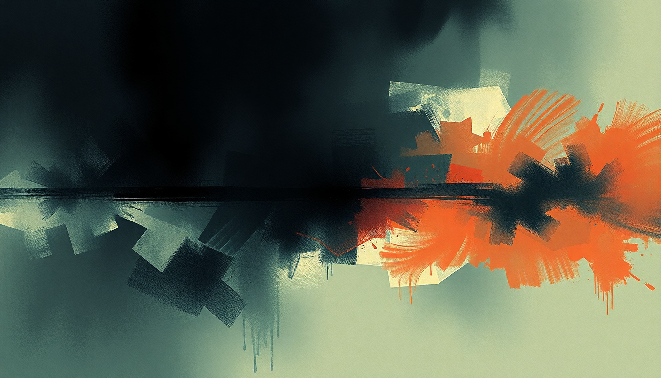 Fan-driven abstract illustration evoking the emotional arc of Knife Party by Deftones