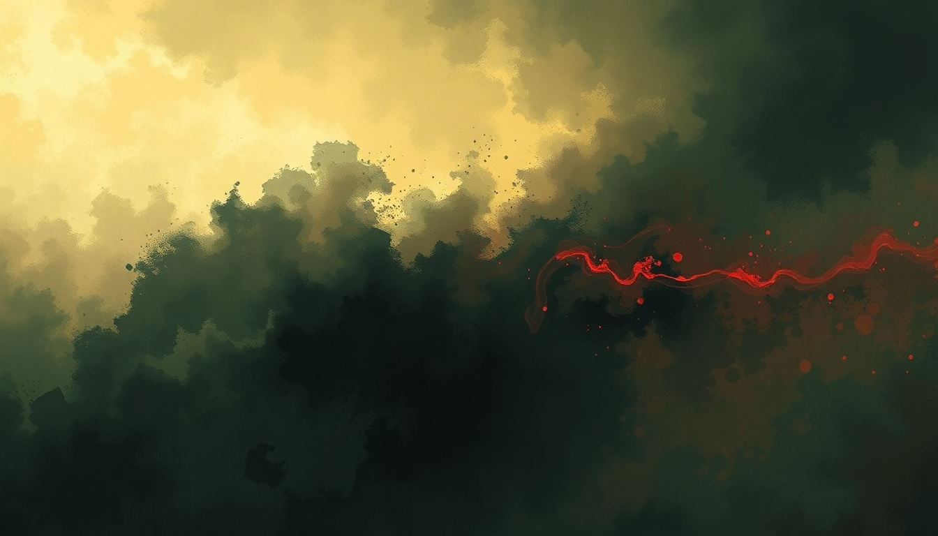 Fan-driven abstract illustration evoking the emotional arc of Know Your Enemy by Rage Against the Machine